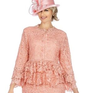 Giovanna Button Up Lace Cardigan Sweater Evening Wear